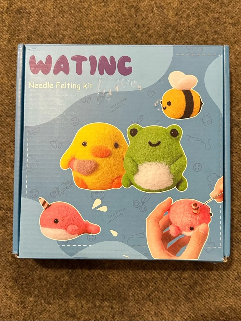 Needle Felting Kit • kids rainy day activity • wating